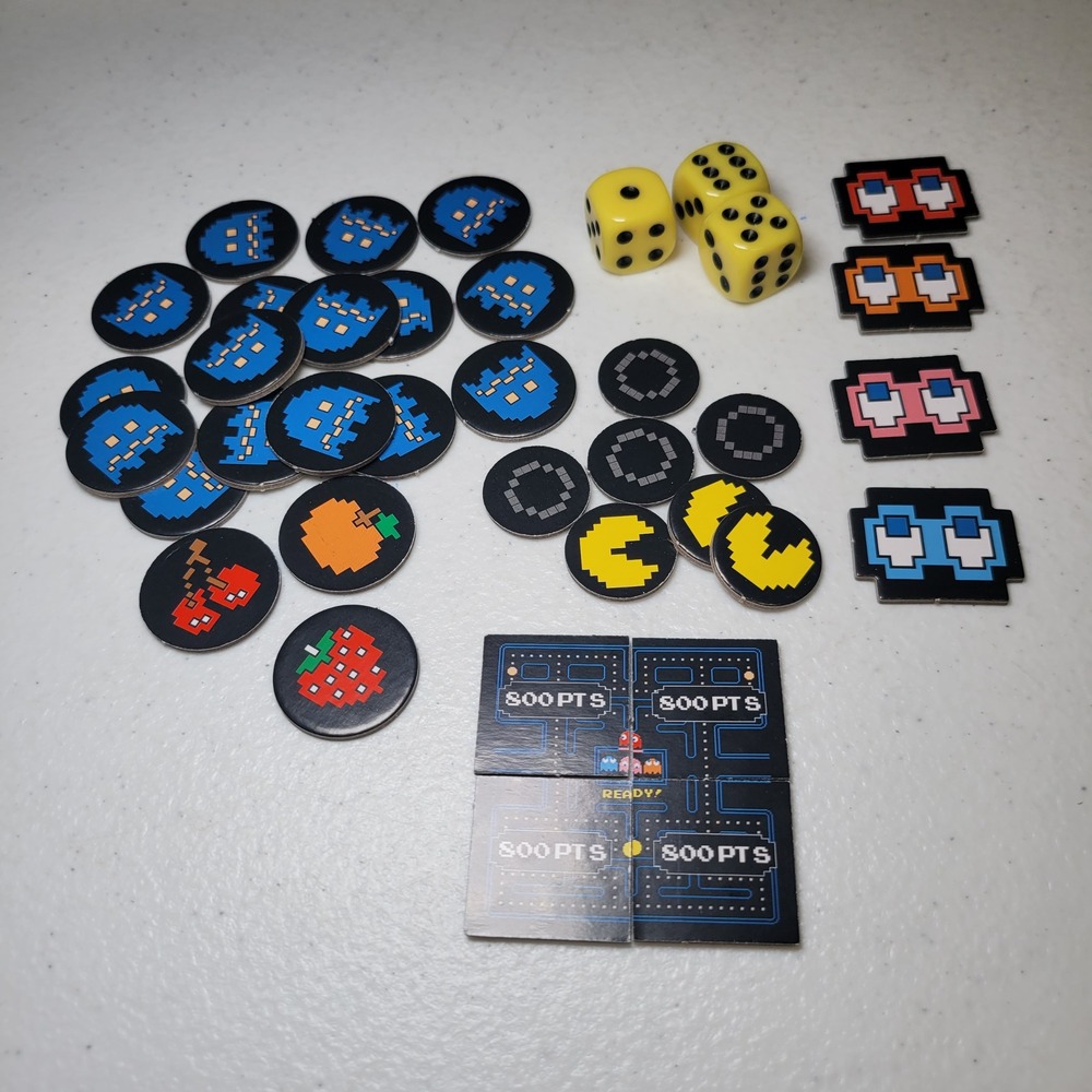 Pac Man Board Game Replacement Pieces Dice Tokens‎ Ghosts Fruit 1980
